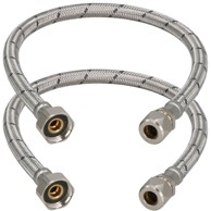 Fleksibilni priključak za vodu 3/8" x 1/2" za stezne sustave, 50 cm, 2 kom.